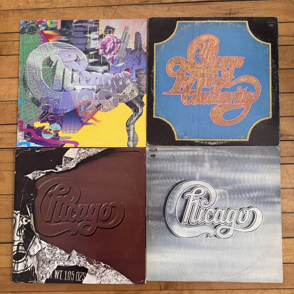 Chicago LP Vinyl Set Of 4 Albums lot pop rock record 70s 80s vintage